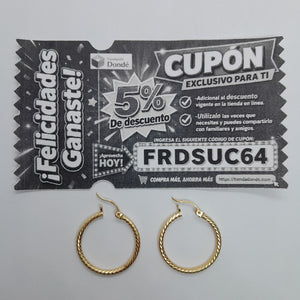 ARRACADAS PAR ORO 14 K 2,20 GRMS (SEMINUEVO)
