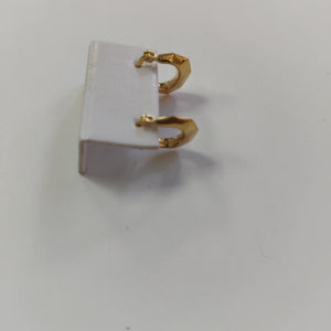 ARETES TEJIDO ARRACADA FACETADA 14K 1.3 GR (NUEVO)