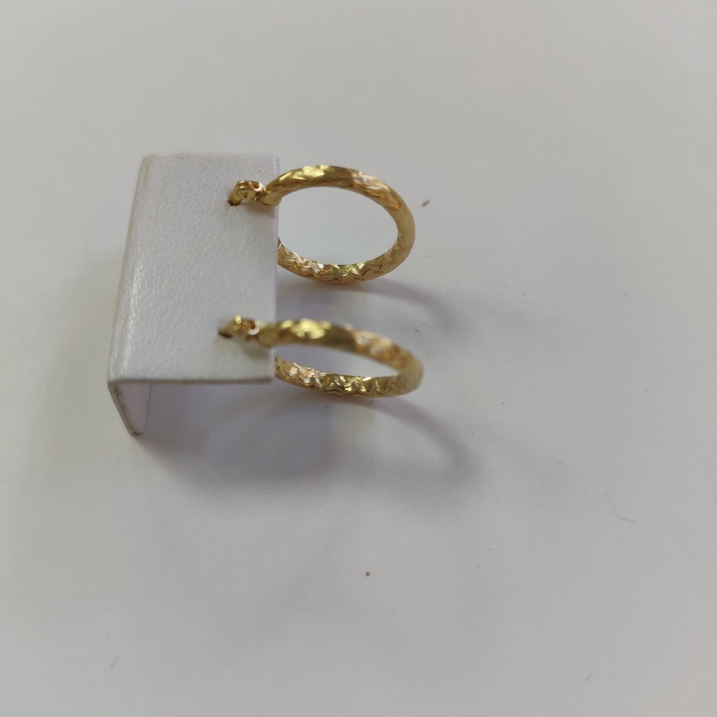 ARETES ARRACADAS LABRADAS 14K 2 GR (NUEVO)