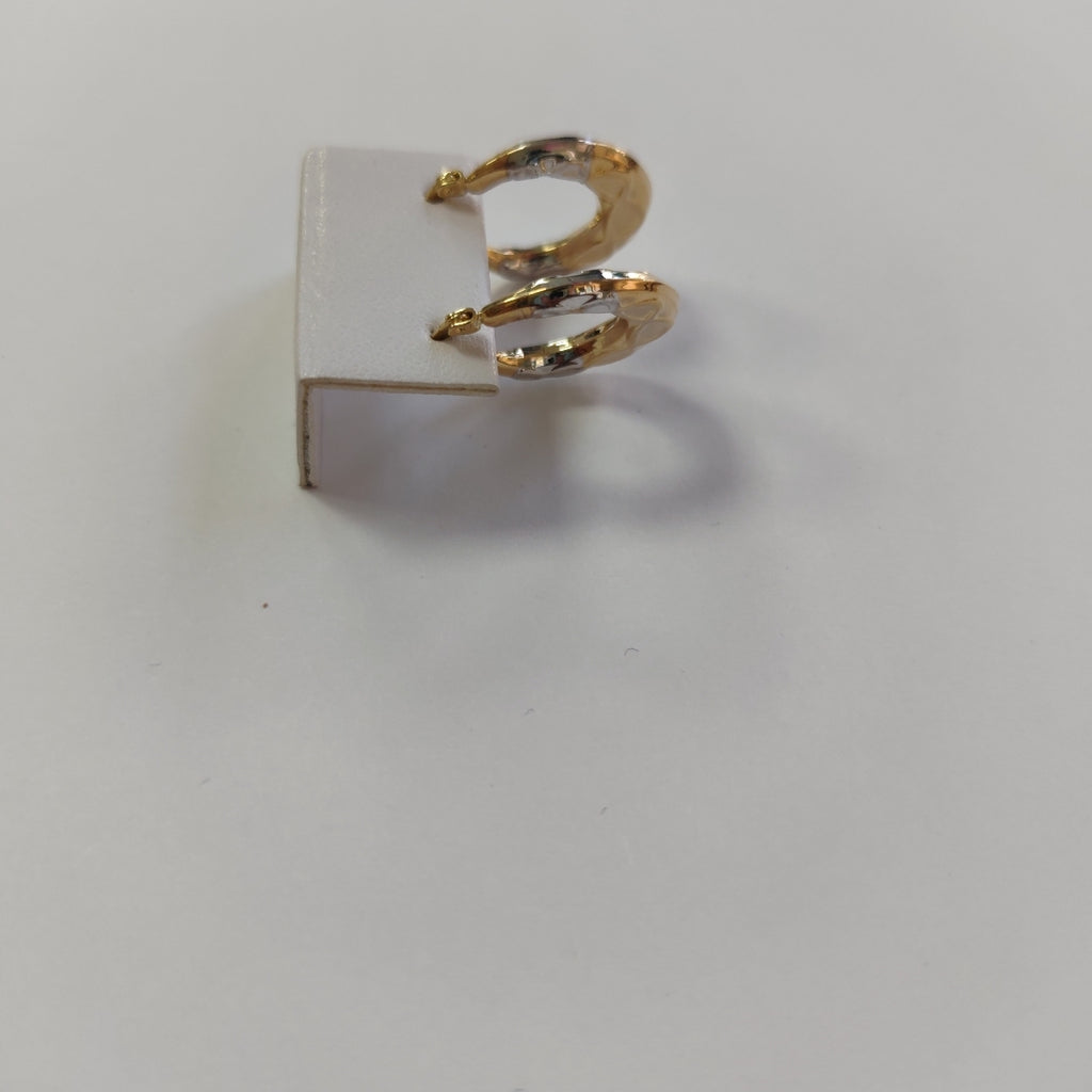 ARETES ARRACADAS COMBINADAS CON INFINITO 14K 2.3 GR (NUEVO)