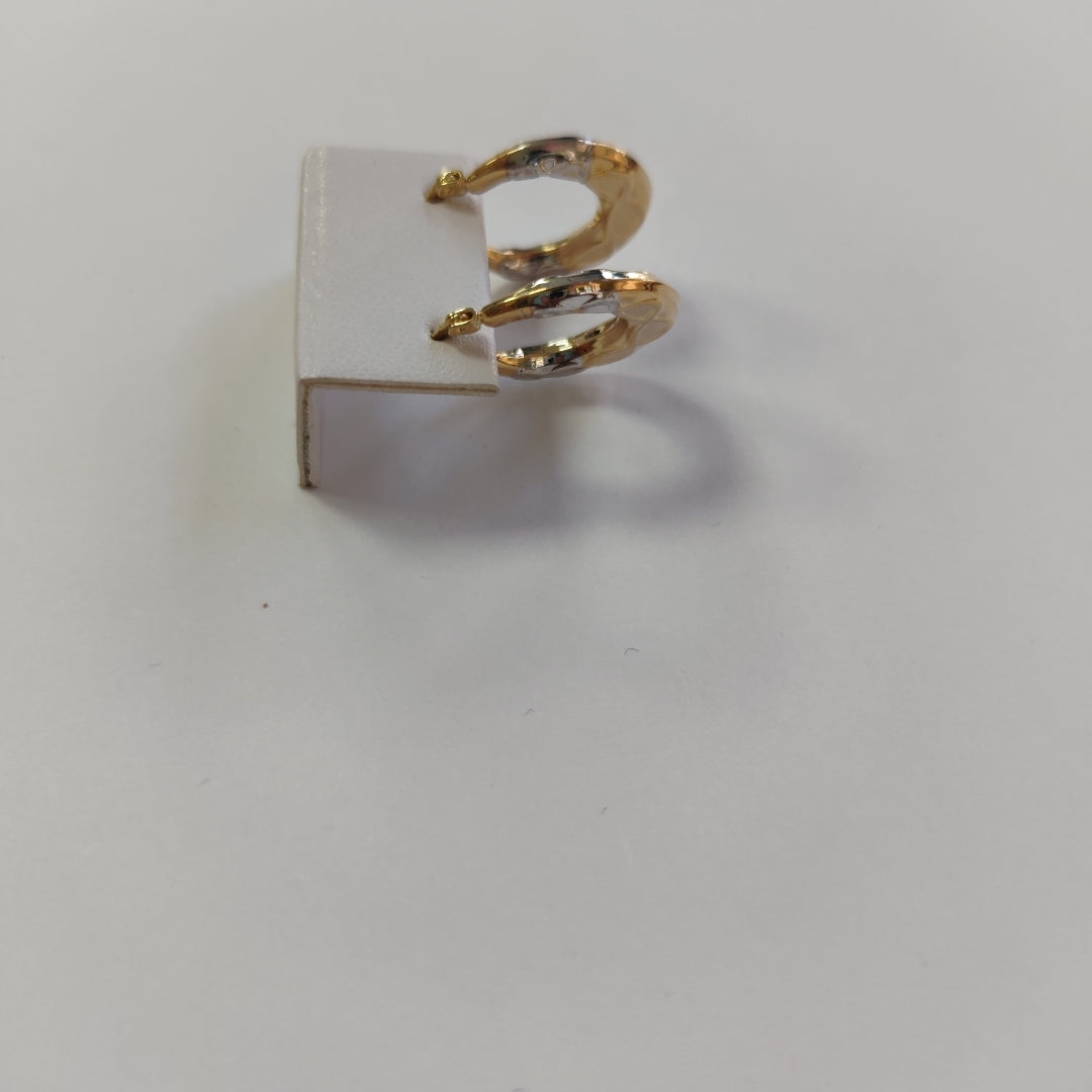 ARETES ARRACADAS COMBINADAS CON INFINITO 14K 2.3 GR (NUEVO)