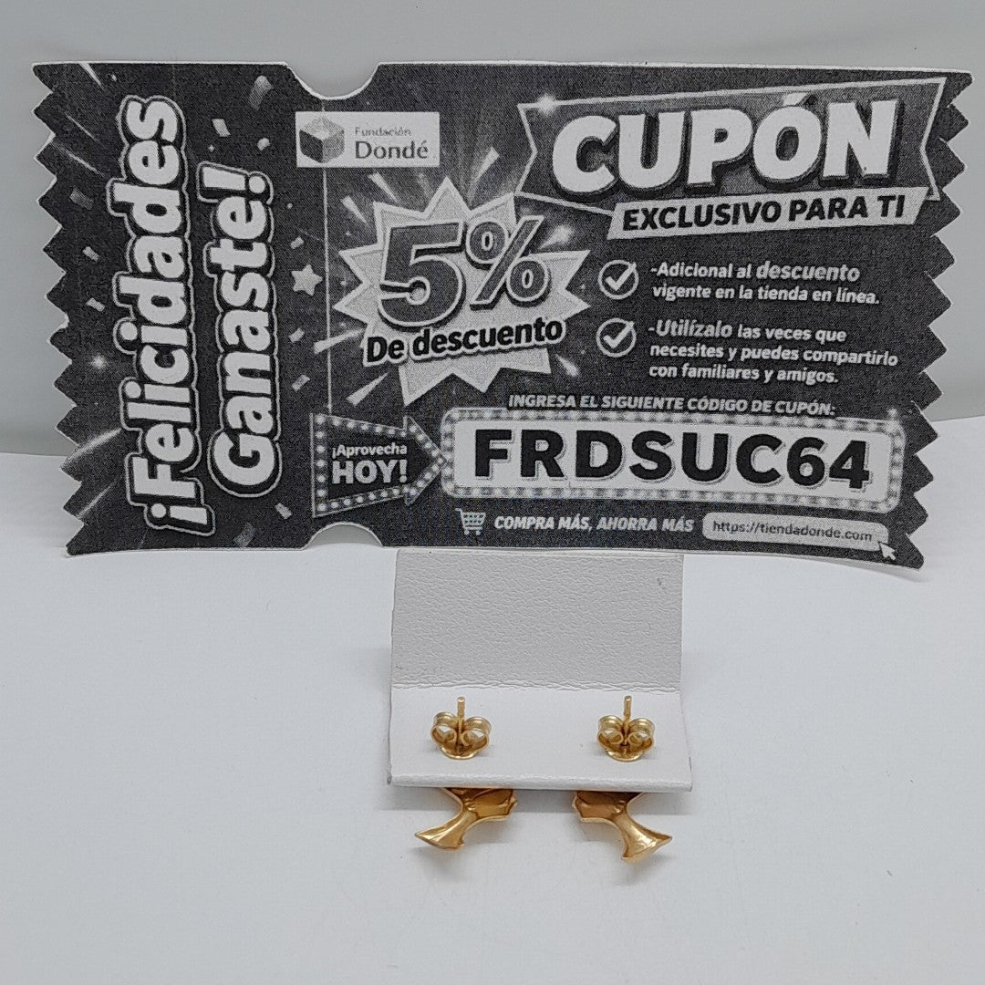 BROQUELES PAR ORO 14 K 1,20 GRMS (SEMINUEVO)