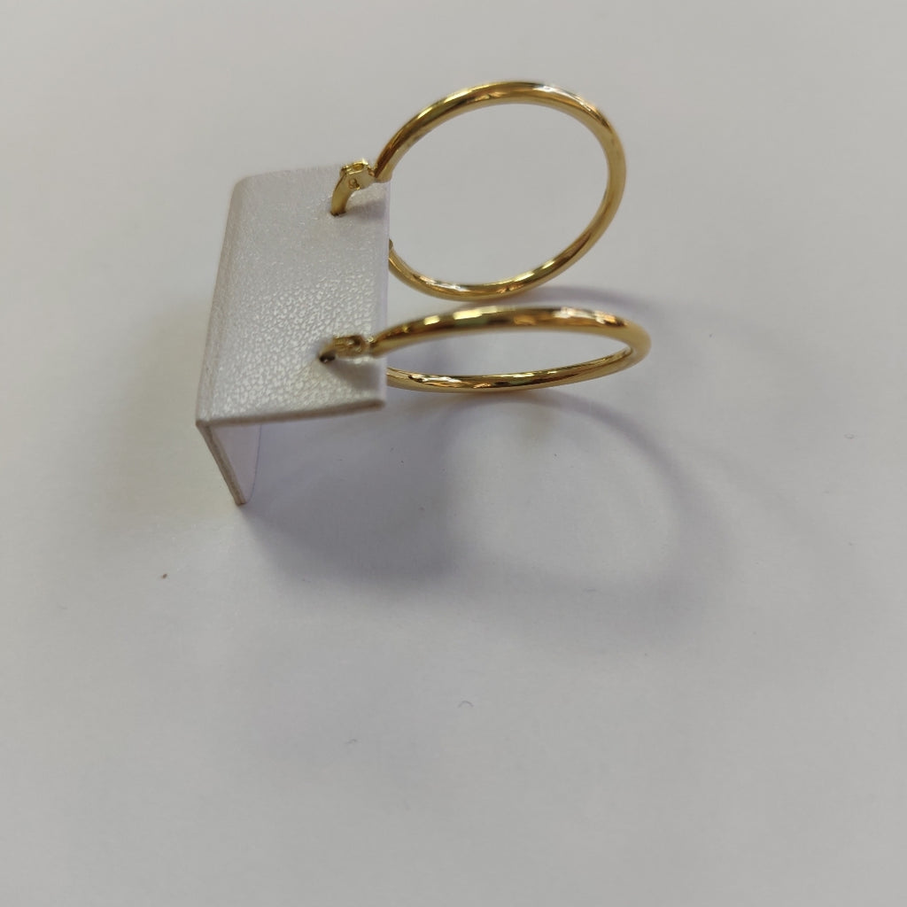 ARETES TEJIDO ARRACADAS LISAS 14K 1.5 GR (NUEVO)