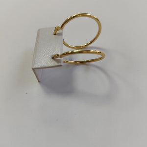 ARETES TEJIDO ARRACADAS LISAS 14K 1.5 GR (NUEVO)