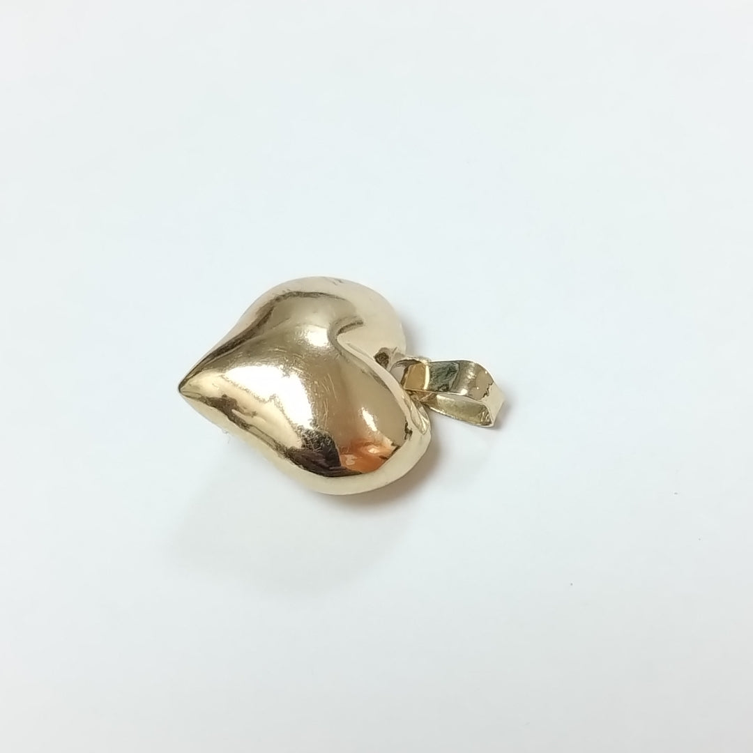 DIJE TEJIDO CORAZON LISO 14K 1 GR (NUEVO)