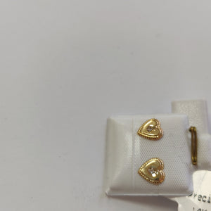 BROQUELES BROQUEL FIG CORAZON C CIRCONIA 14K 0.2614 GR (NUEVO)