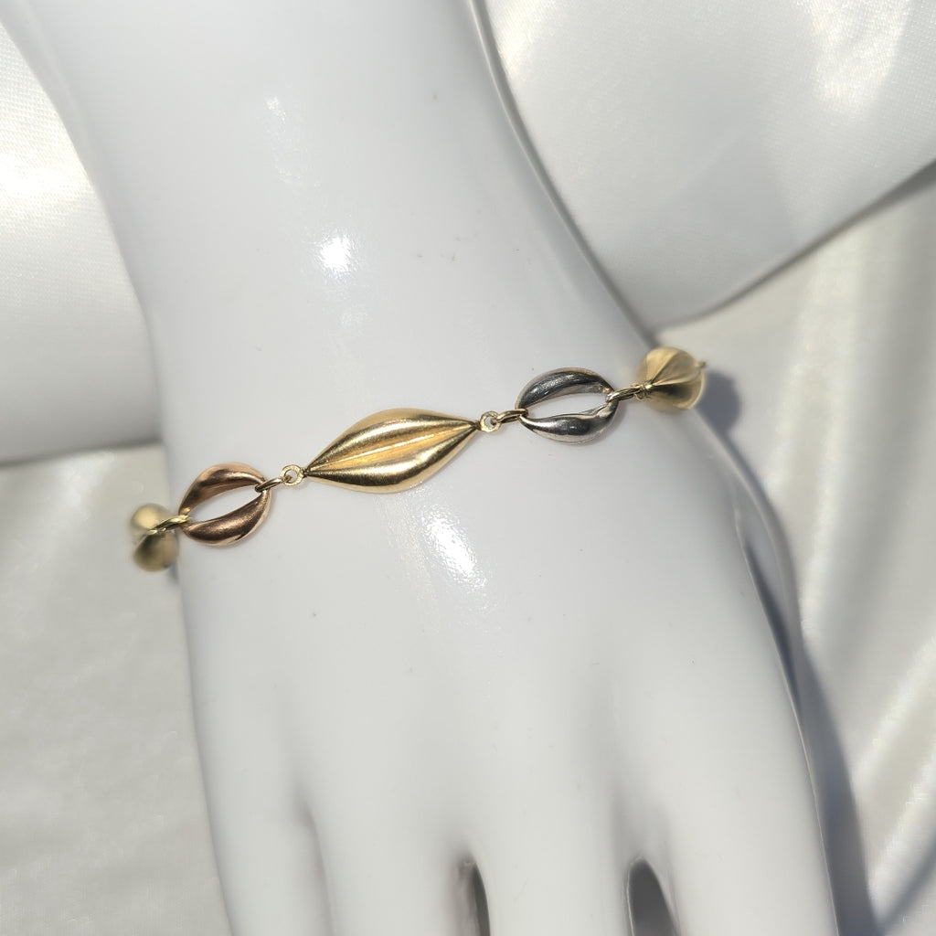 PULSERA ORO COMBINADO 14 K 5.1 GRMS (SEMINUEVO)