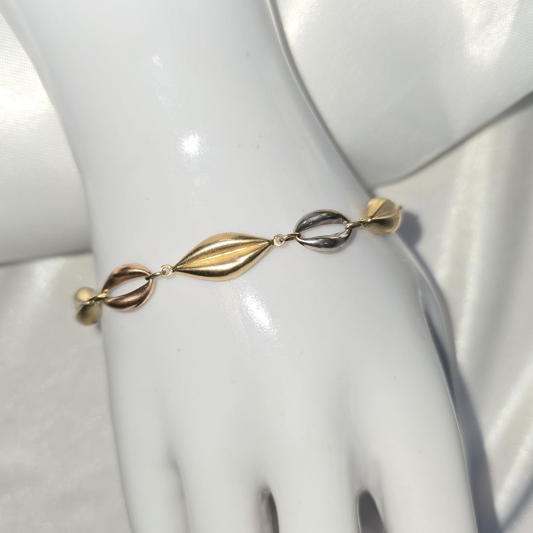 PULSERA ORO COMBINADO 14 K 5.1 GRMS (SEMINUEVO)