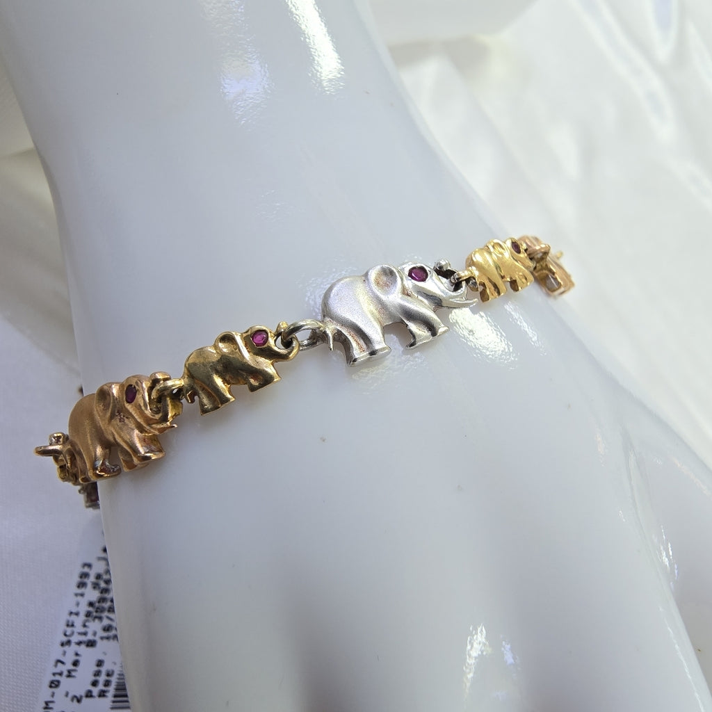 PULSERA ORO COMBINADO 14 K 9 GRMS (SEMINUEVO)