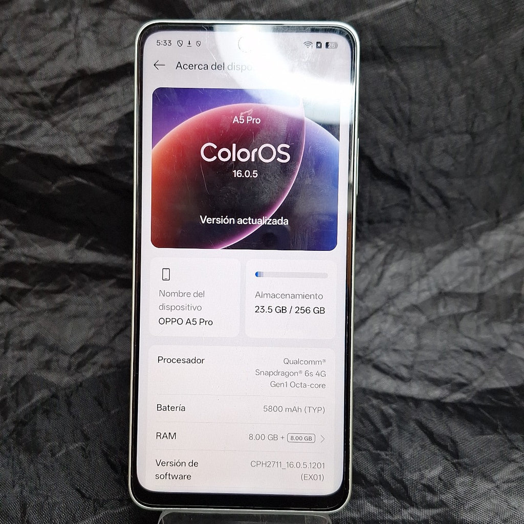 CELULAR OPPO A5 PRO CPH2711 (2025) 256 GB 8 GB RAM (SEMINUEVO)