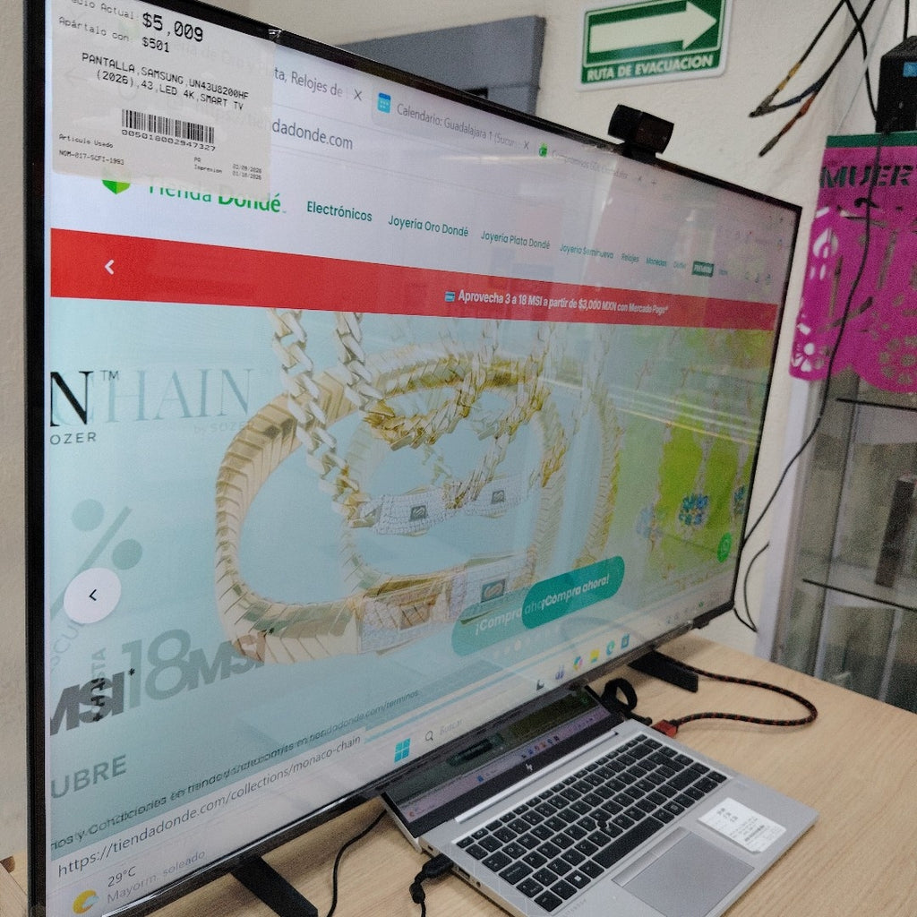 PANTALLA SAMSUNG UN43U8200HF (2026) 43" LED 4K (SEMINUEVO)