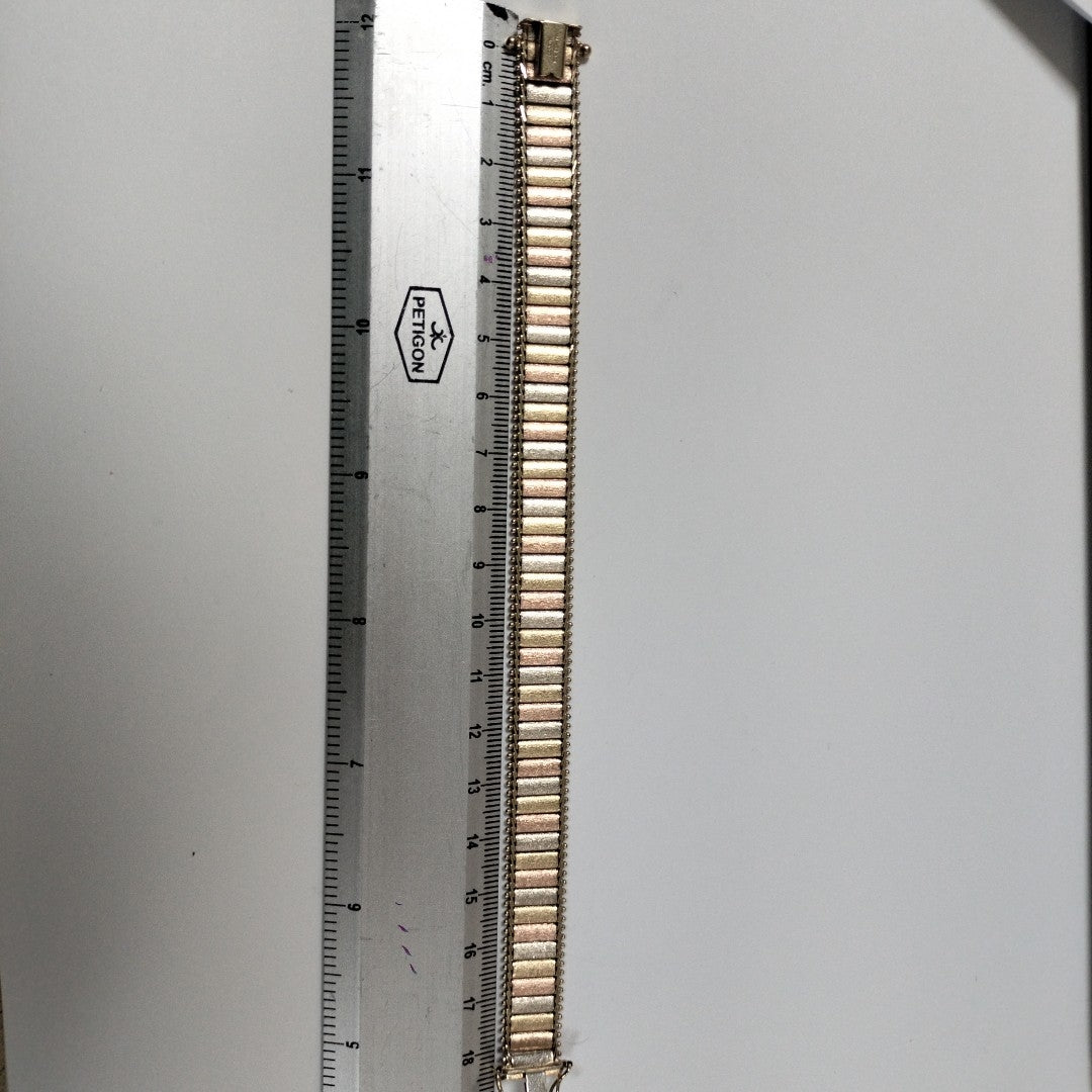 PULSERA ORO COMBINADO 10 K 16.1 GRMS (SEMINUEVO)
