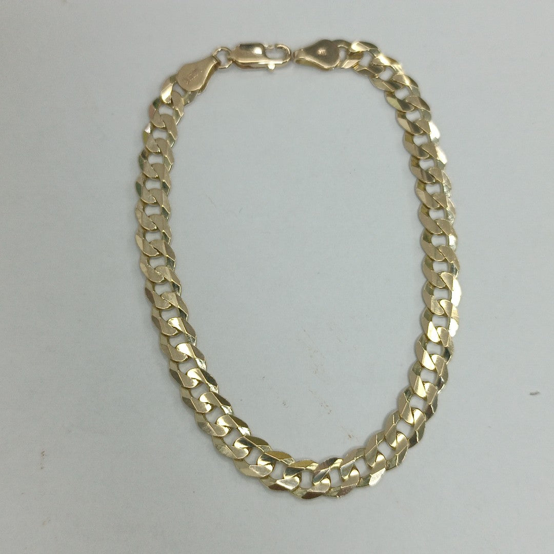 PULSERA TEJIDO BARBADA 14K 18CM 10.1GR CD15020 (NUEVO)