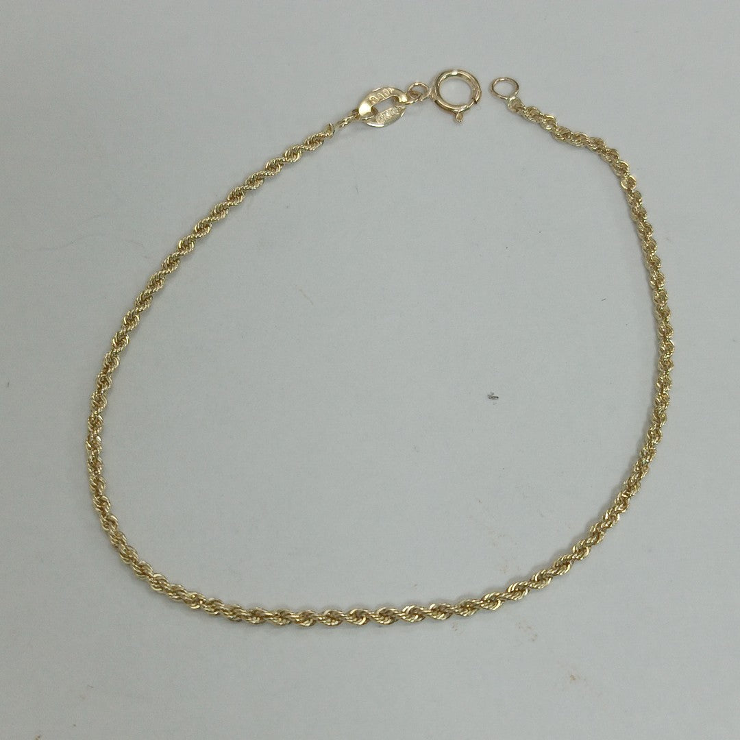PULSERA TORZAL 10K 18 CM 1.5 GR (NUEVO)