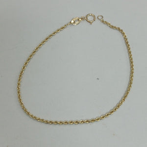 PULSERA TORZAL 10K 18 CM 1.5 GR (NUEVO)