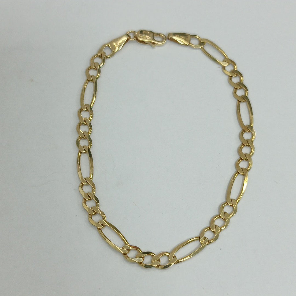 PULSERAS DAMA 3X1 AMARILLA ORO 14K 4.2 (NUEVO)