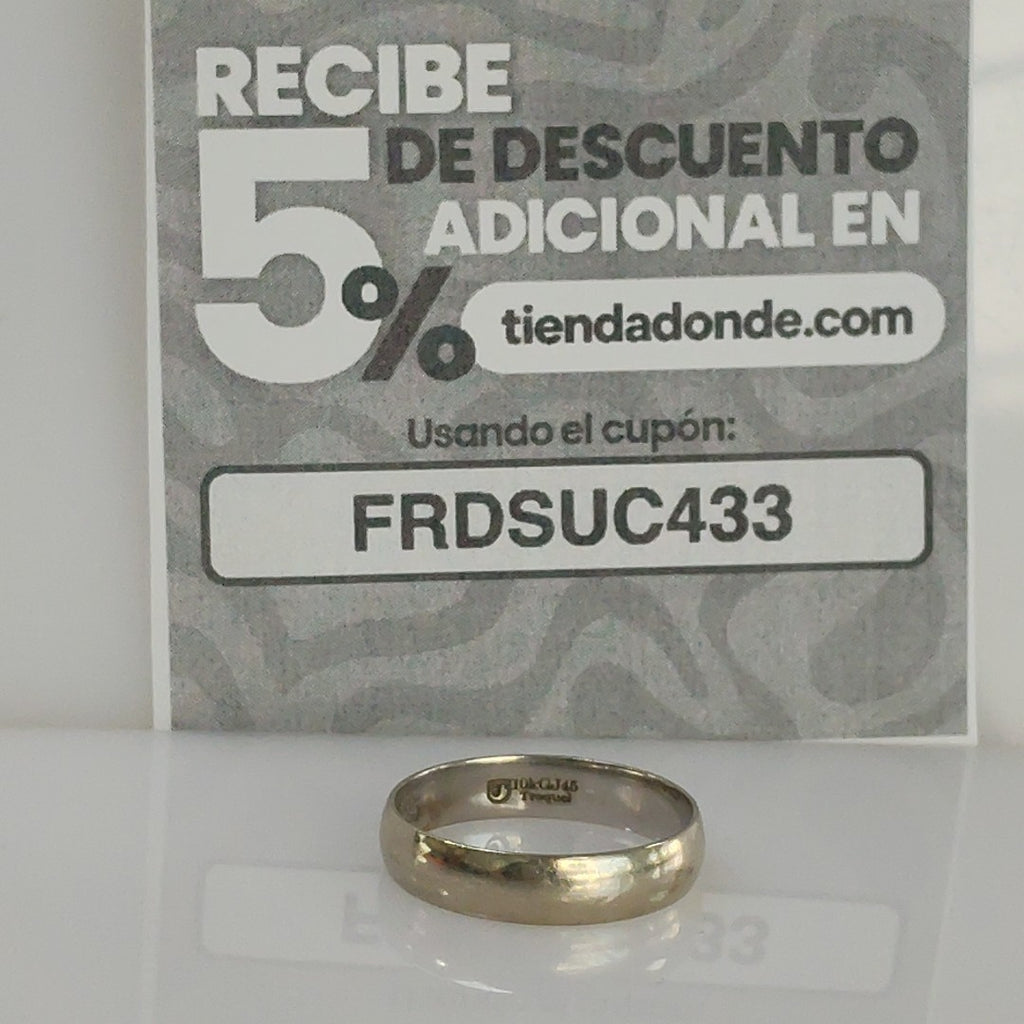 ARGOLLA ORO, ORO BLANCO 10 K 3.5 GRMS (SEMINUEVO)