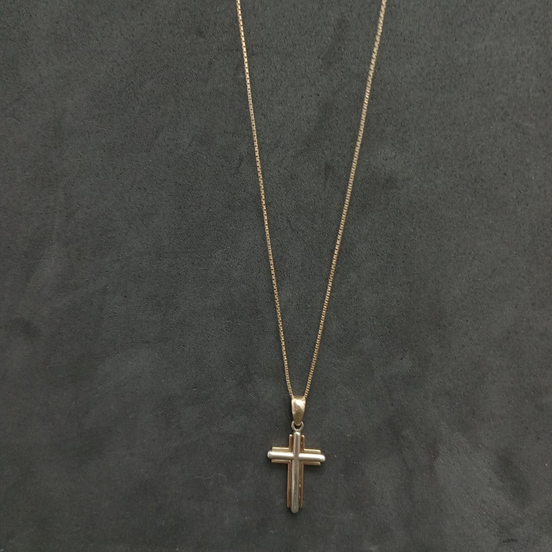 CADENA, CRUZ ORO 14 K 5.6 GRMS (SEMINUEVO)