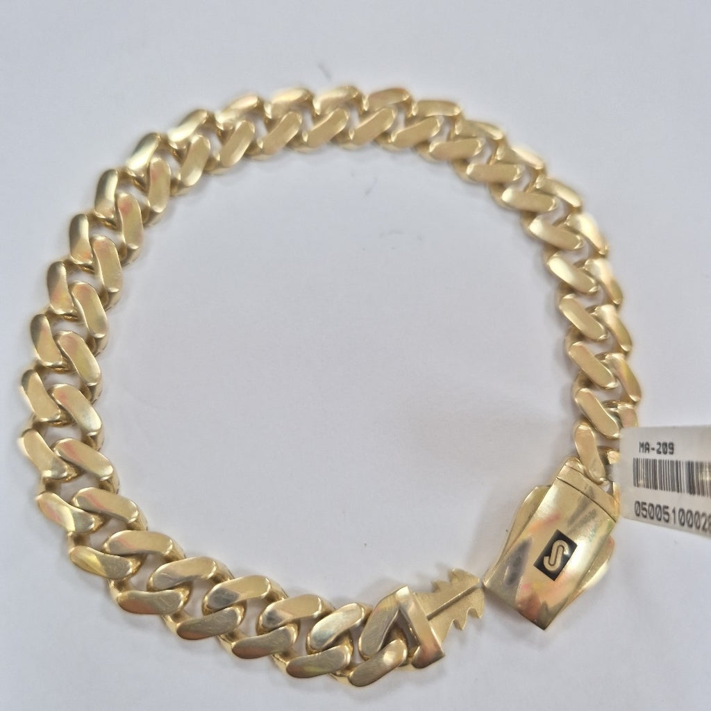 PULSERA CABALLERO MONACO ORO 14K 13.8 (NUEVO)