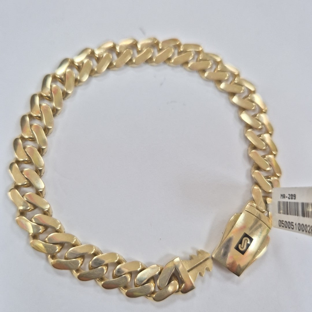 PULSERA CABALLERO MONACO ORO 14K 13.8 (NUEVO)