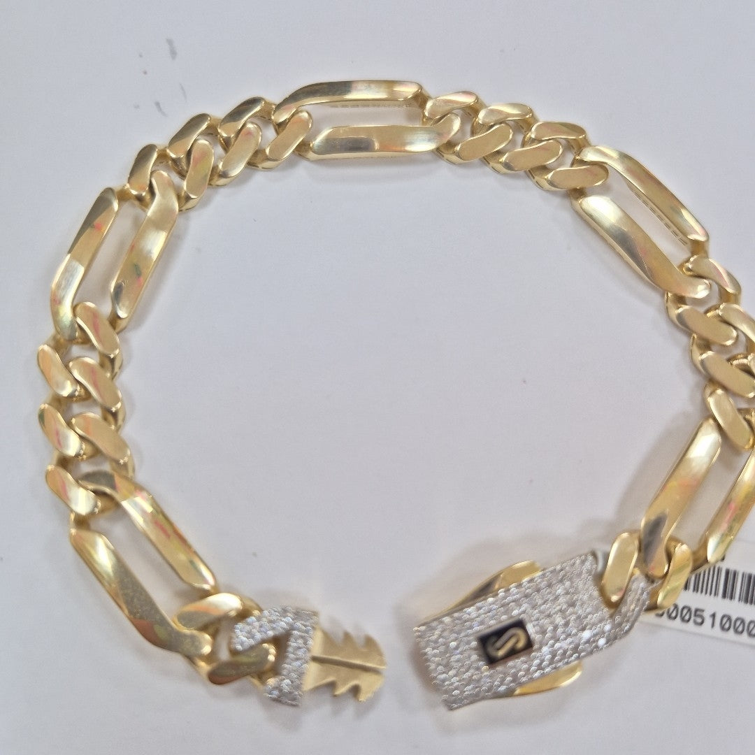 PULSERA CABALLERO MONACO ORO 14K 14.9 (NUEVO)