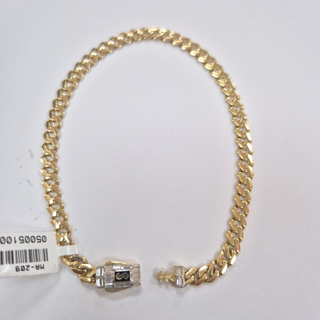 PULSERA CABALLERO MONACO ORO 14K 5.9 (NUEVO)