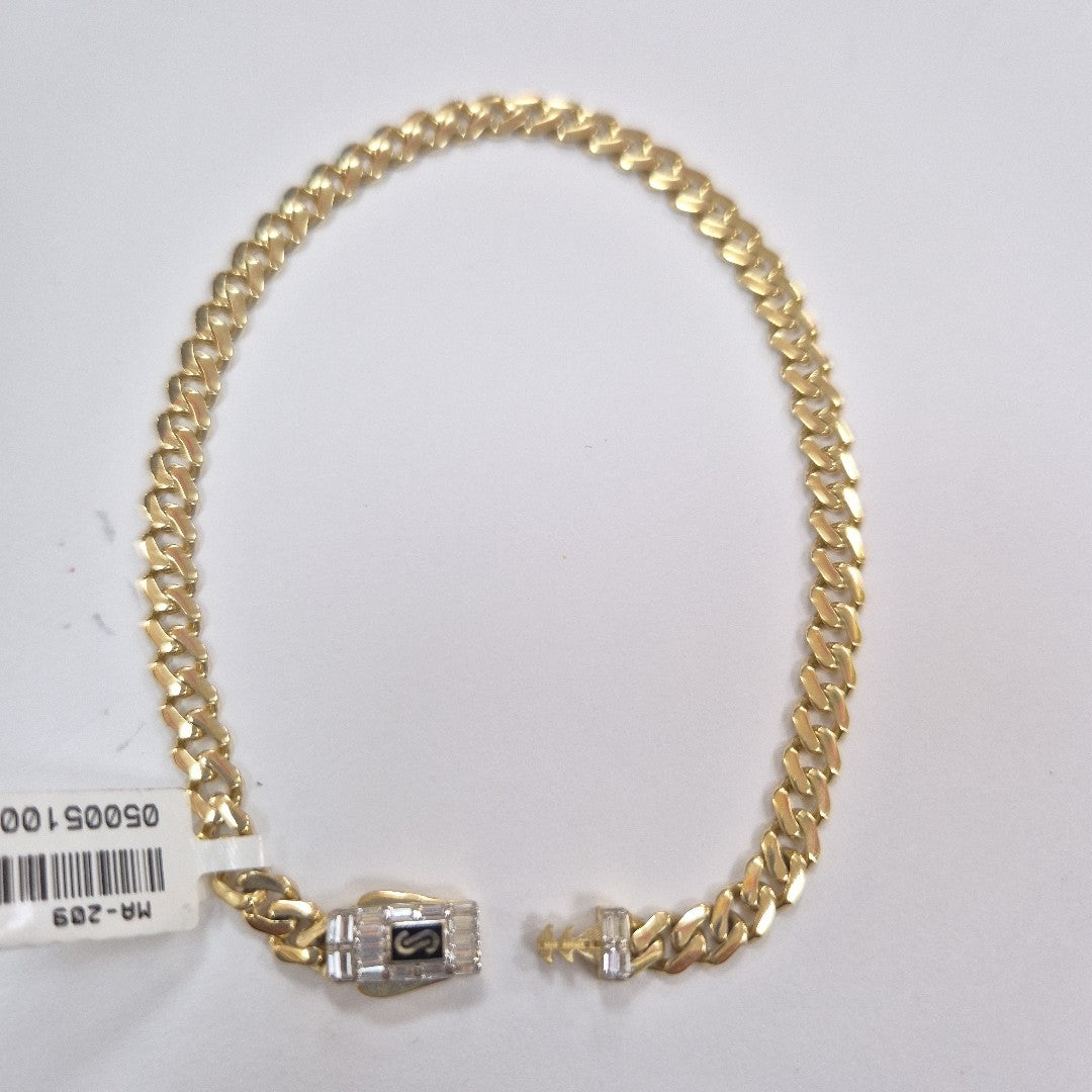 PULSERA CABALLERO MONACO ORO 14K 5.9 (NUEVO)