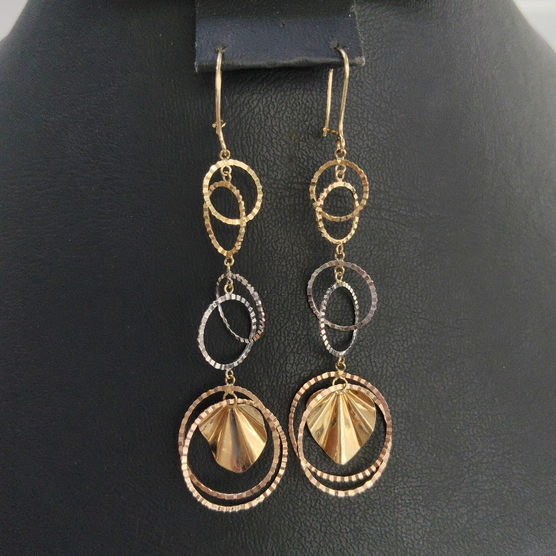 ARETES PAR ORO 14 K 2.9 GRMS (SEMINUEVO)