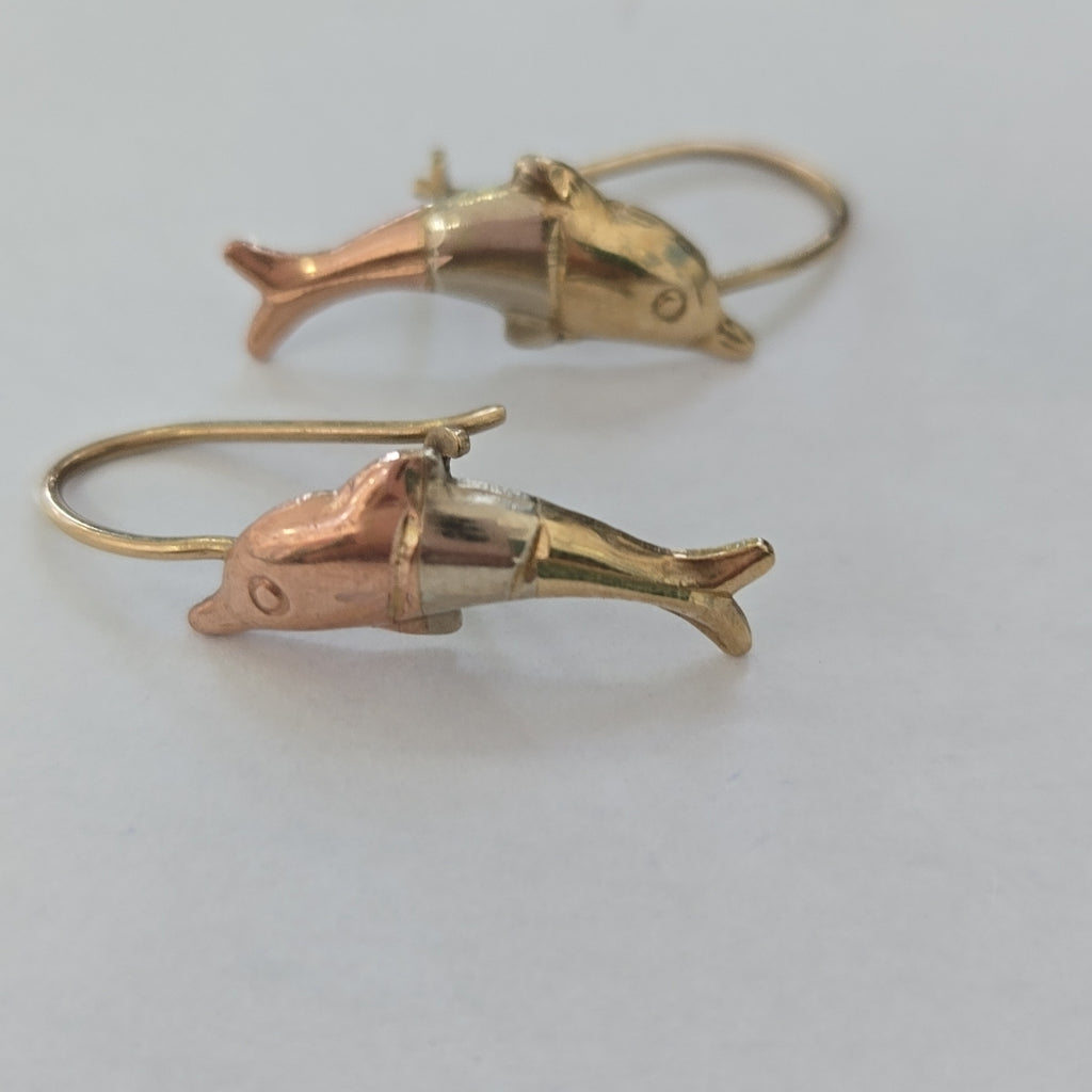 ARETES PAR ORO COMBINADO 10 K 1.1 GRMS (SEMINUEVO)