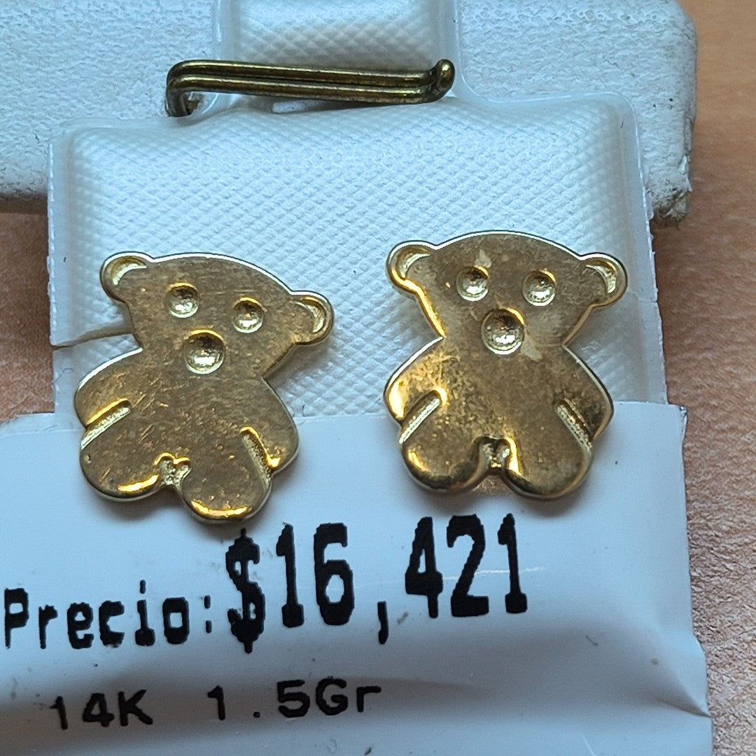 BROQUELES ORO 14K 1.5 (NUEVO)