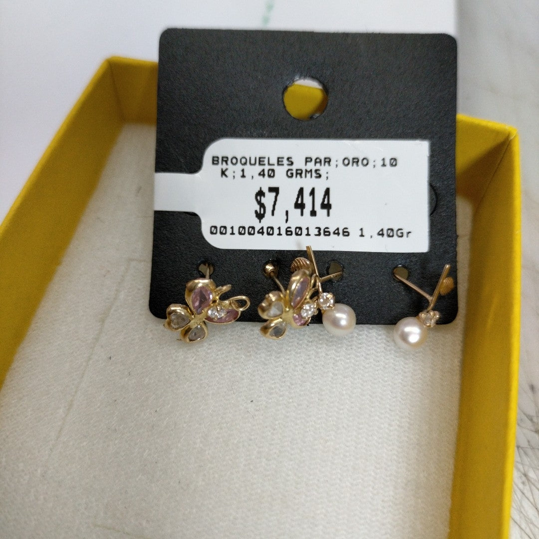 BROQUELES PAR ORO 10 K 1,40 GRMS (SEMINUEVO)
