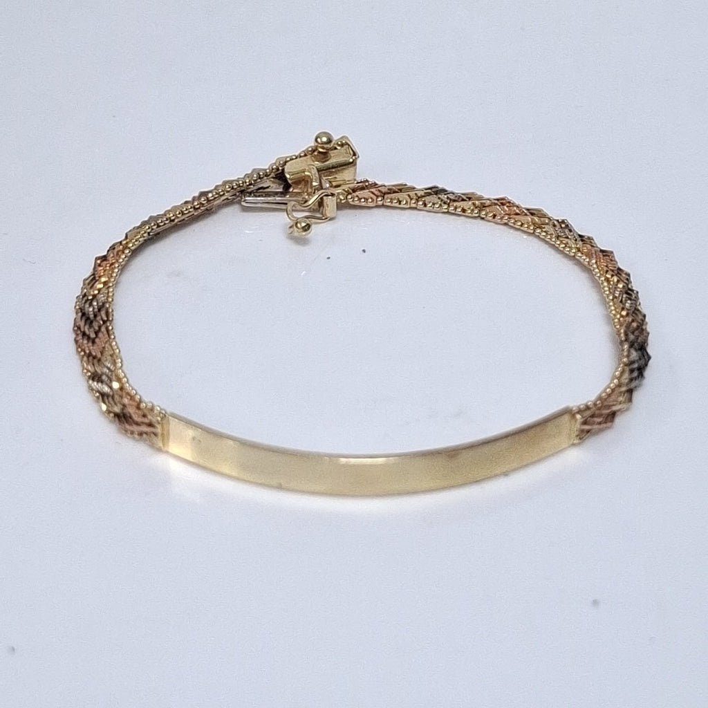 ESCLAVA ORO COMBINADO 14 K 8.9 GRMS (SEMINUEVO)