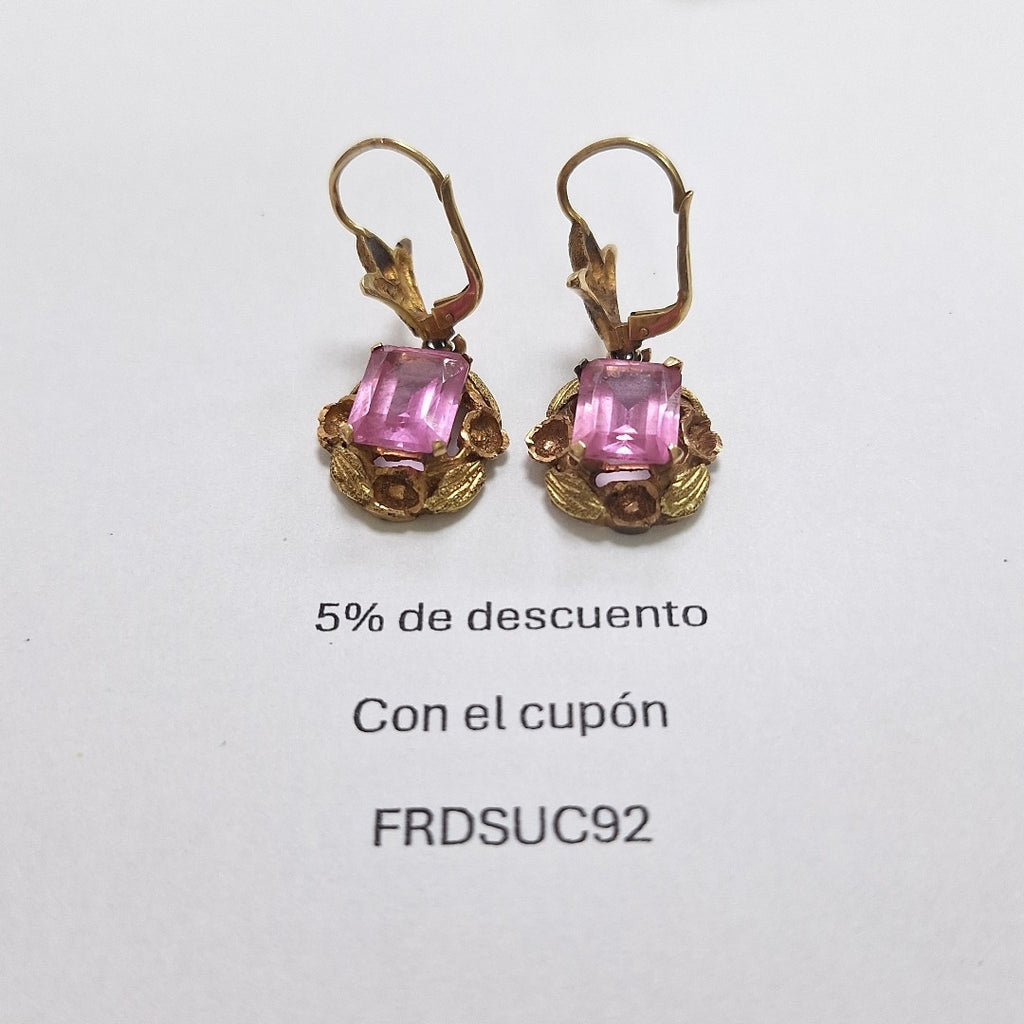 ARETES PAR ORO 14 K 8,20 GRMS (SEMINUEVO)