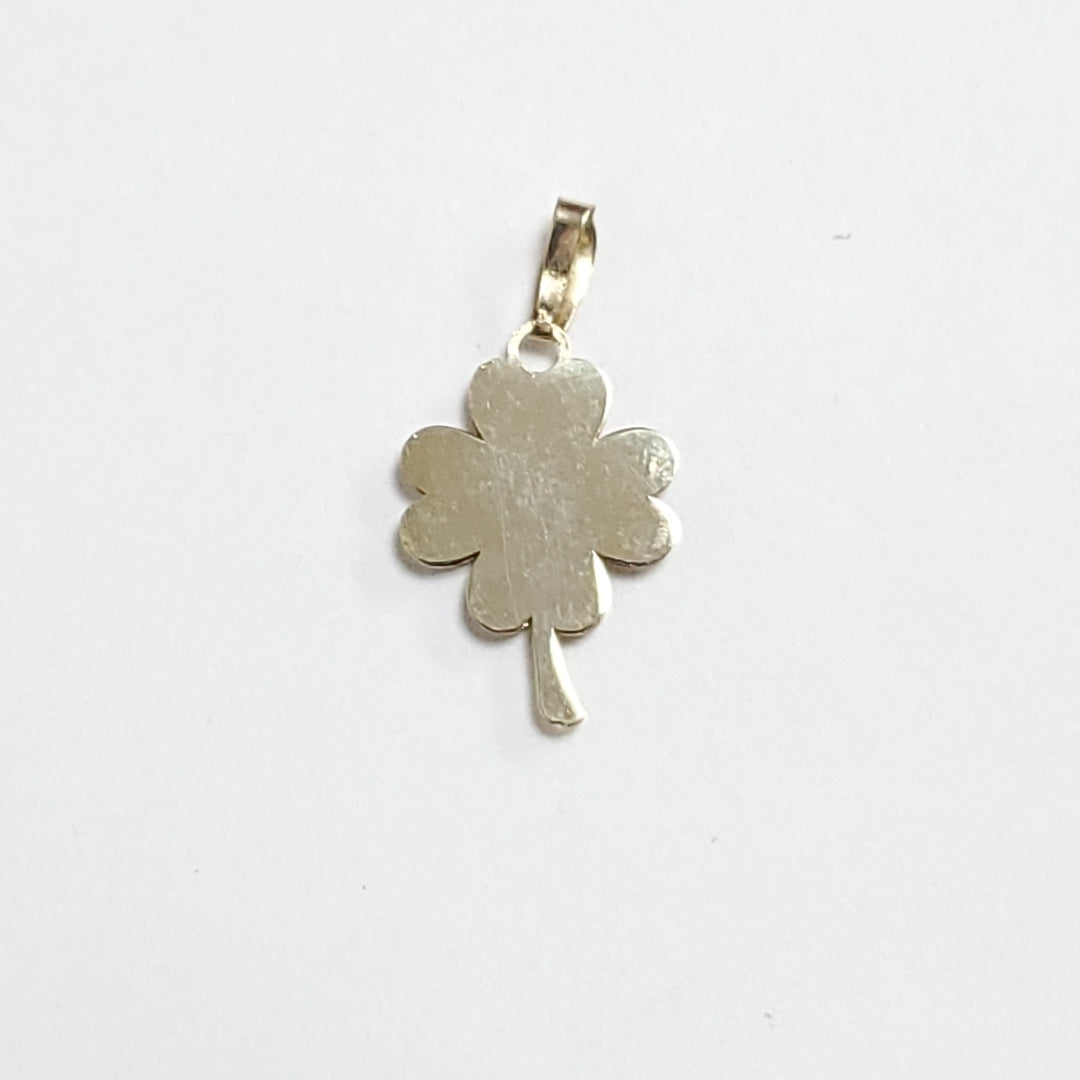 DIJE FIG TREBOL C CIRCONIA 14K 0.8 GR (NUEVO)