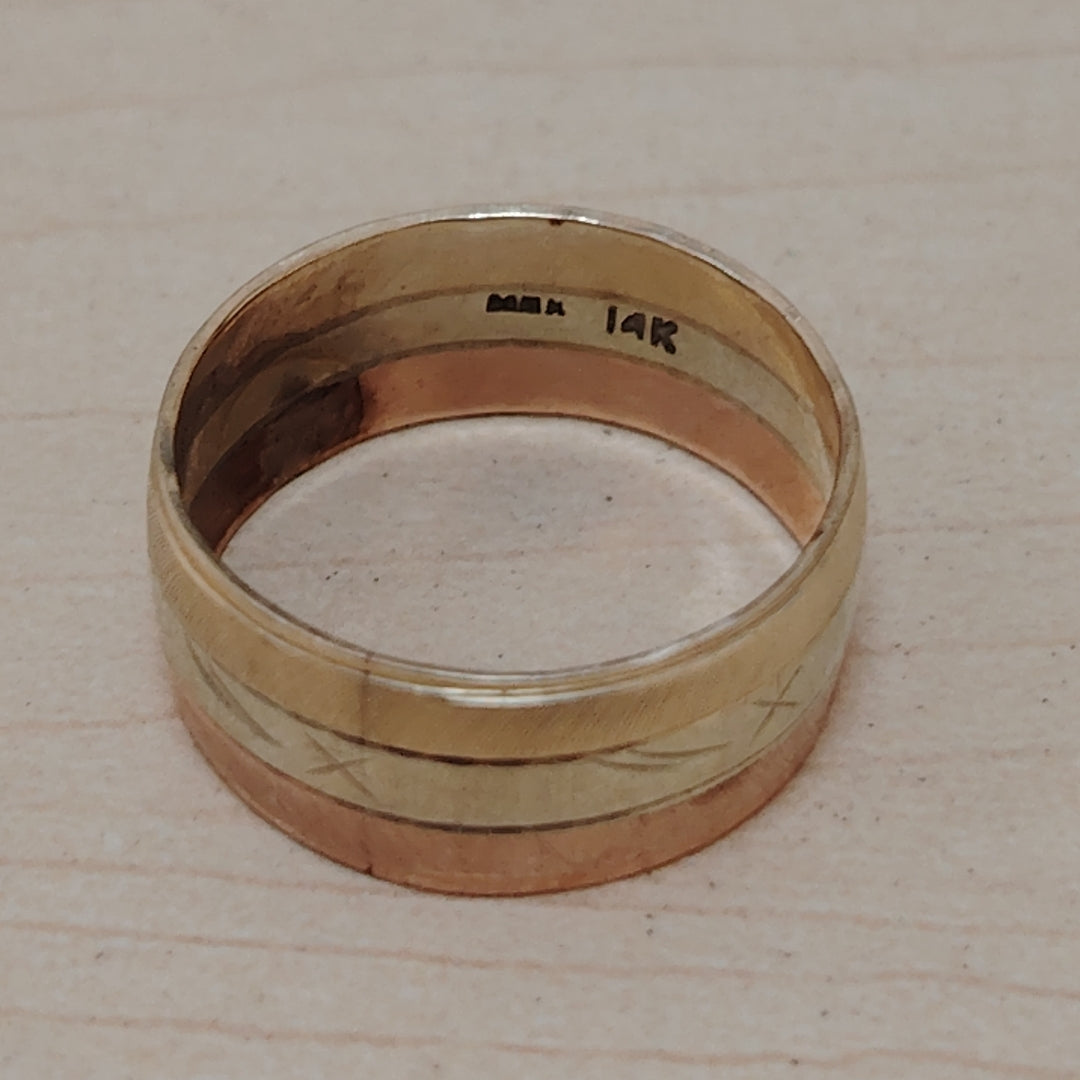 ANILLITO ORO COMBINADO 14 K 3,60 GRMS (SEMINUEVO)