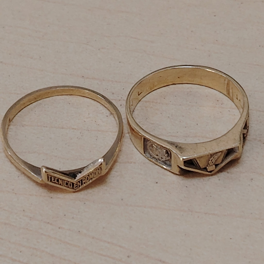 ANILLO DE GRADUACIÓN ORO 10 K 4.8 GRMS (SEMINUEVO)
