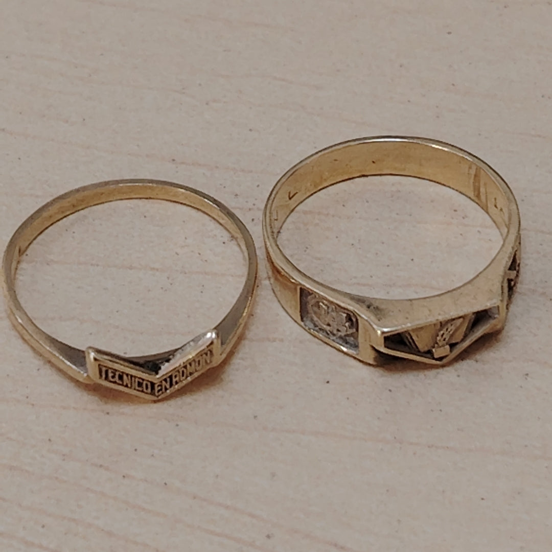 ANILLO DE GRADUACIÓN ORO 10 K 4.8 GRMS (SEMINUEVO)