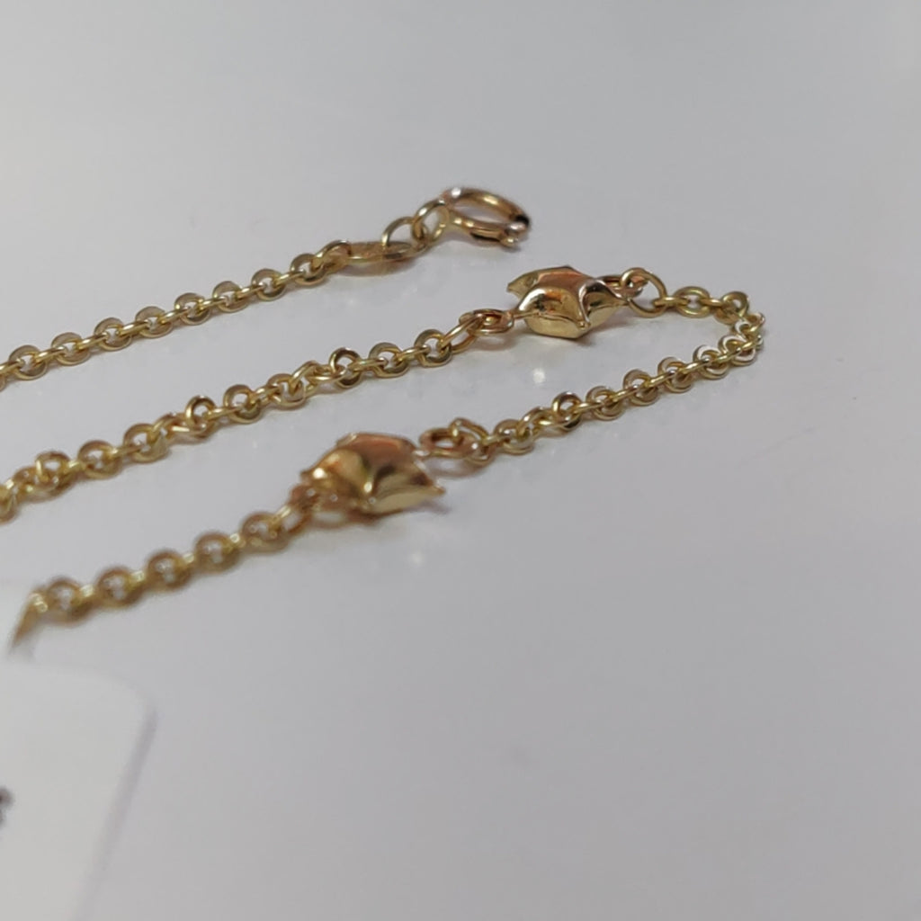 PULSERA TEJIDO ESPECIAL FIG ESTRELLA 14K 18 CM 1.3 GR PTR41 (NUEVO)