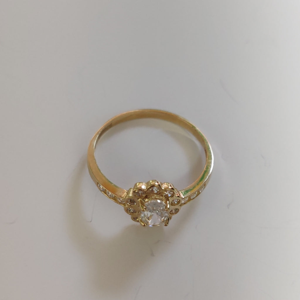 ANILLITO CON CIRCONIAS 14K 7 TALLA 1.5 GR ADP 60 (NUEVO)
