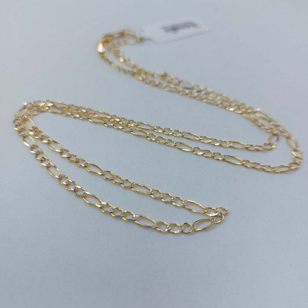 CADENA TEJIDO 3X1 DIAMANTADA 14K 55CM 5GR FPR060 (NUEVO)