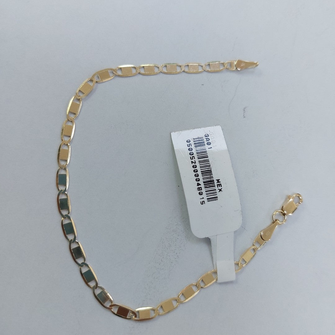 PULSERA TEJIDO GUCHI ESPEJO COMBINADO 10K 18CM 2.1GR GUCHIESPEJO060 (NUEVO)