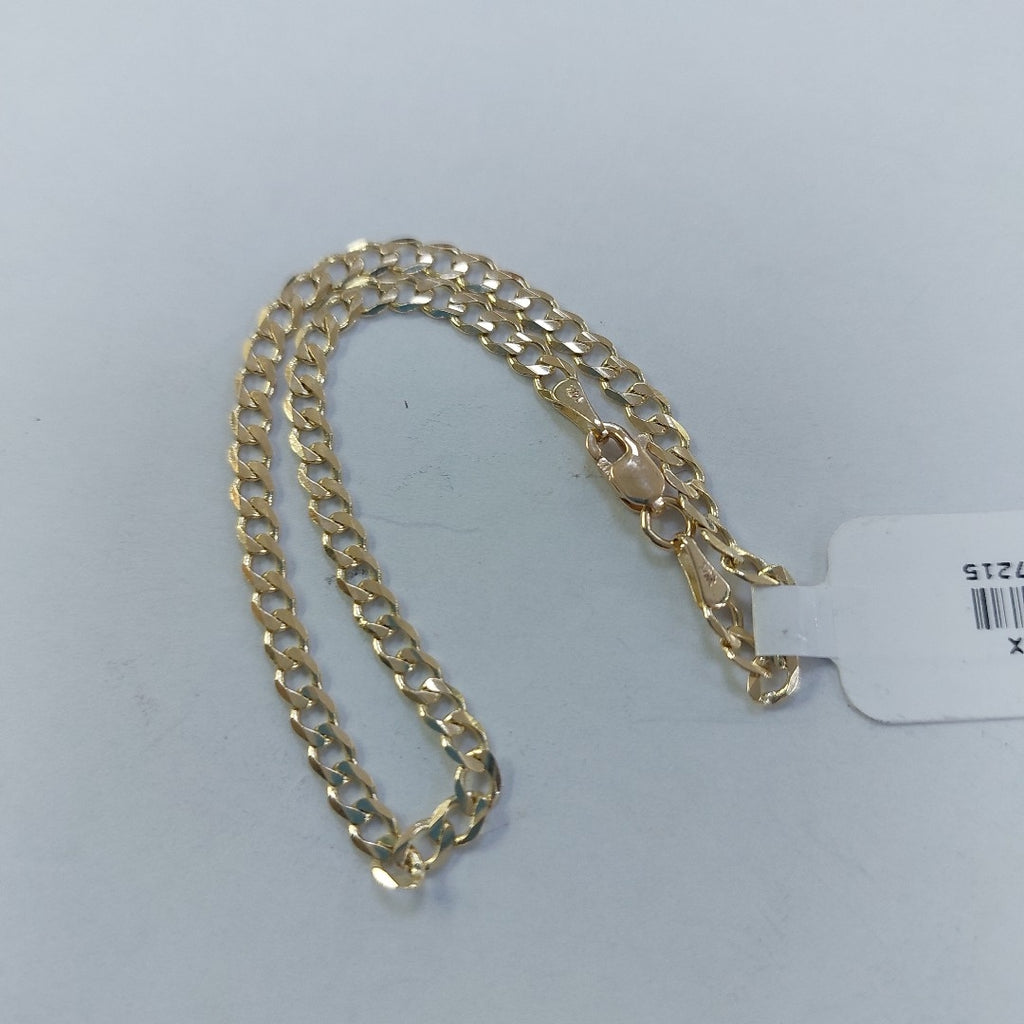 PULSERA TEJIDO BARBADA 14K 21CM 3.4GR BP08021 (NUEVO)