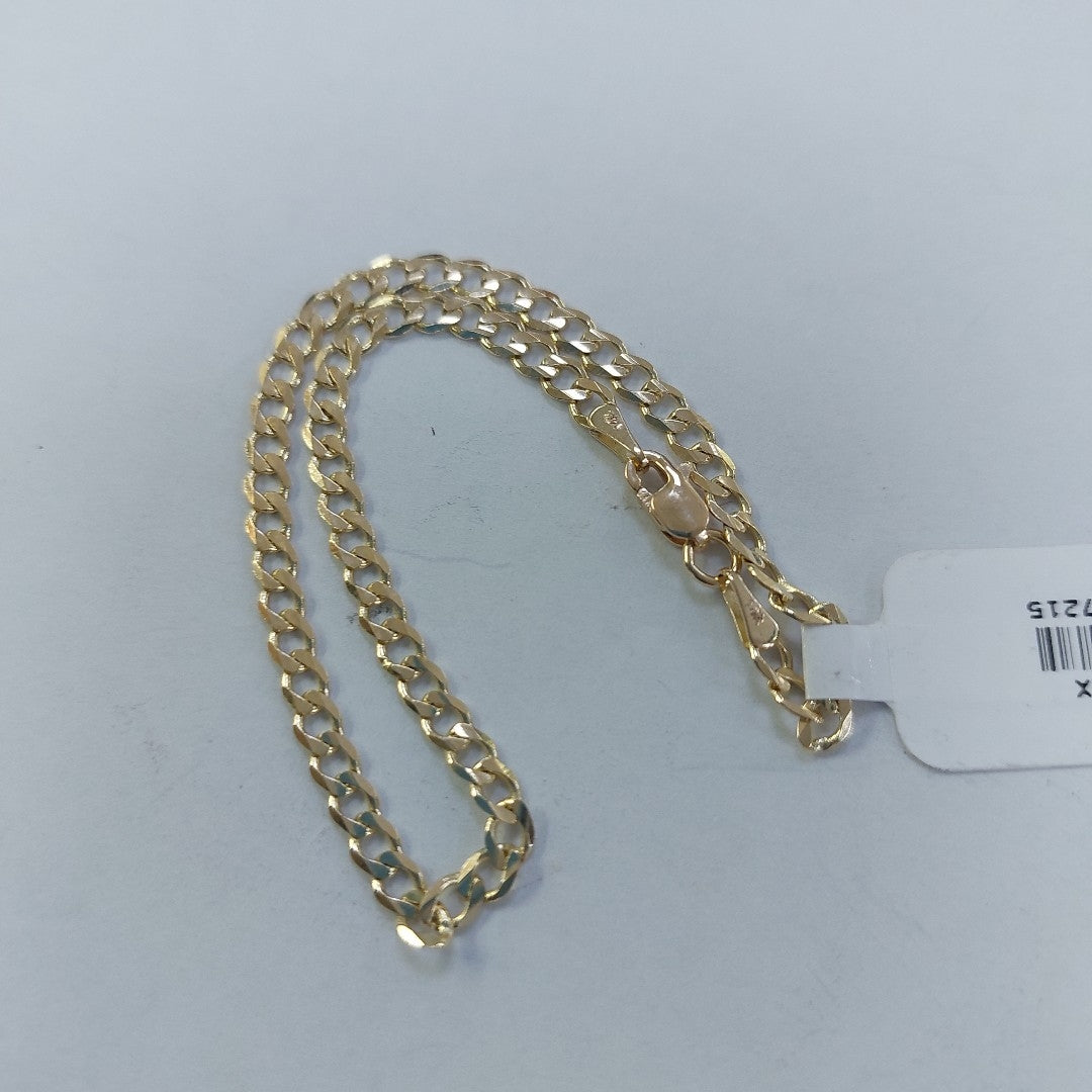 PULSERA TEJIDO BARBADA 14K 21CM 3.4GR BP08021 (NUEVO)