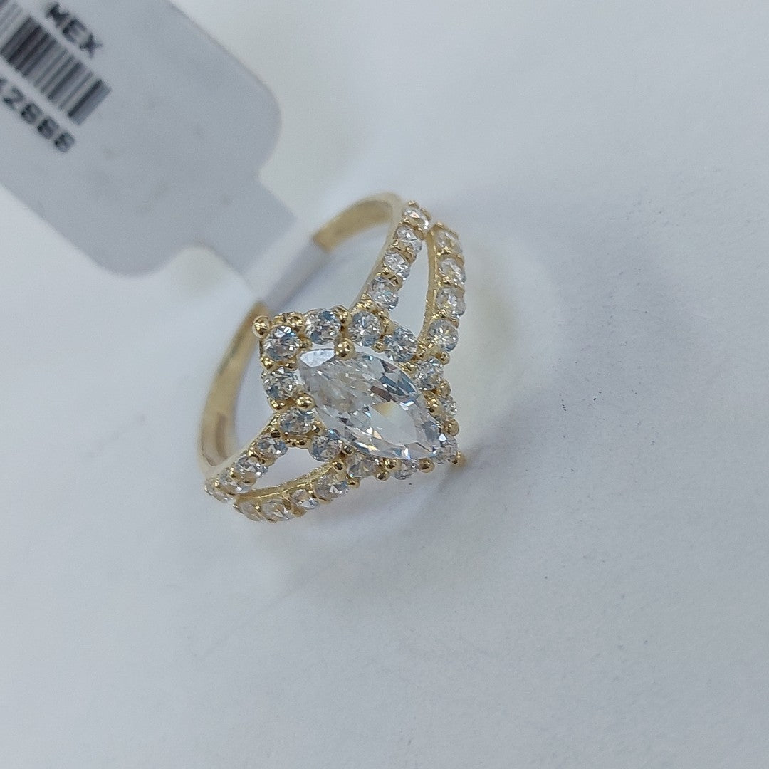 ANILLO PIEDRA OVALO 14K 6.5 TALLA 2.1 GR ADP 69 (NUEVO)