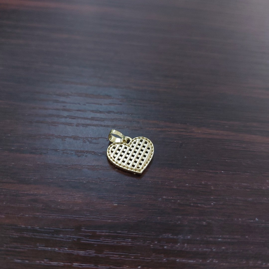 DIJE CORAZON CON CIRCONIAS 14K 1.2 GR DCR 04 (NUEVO)