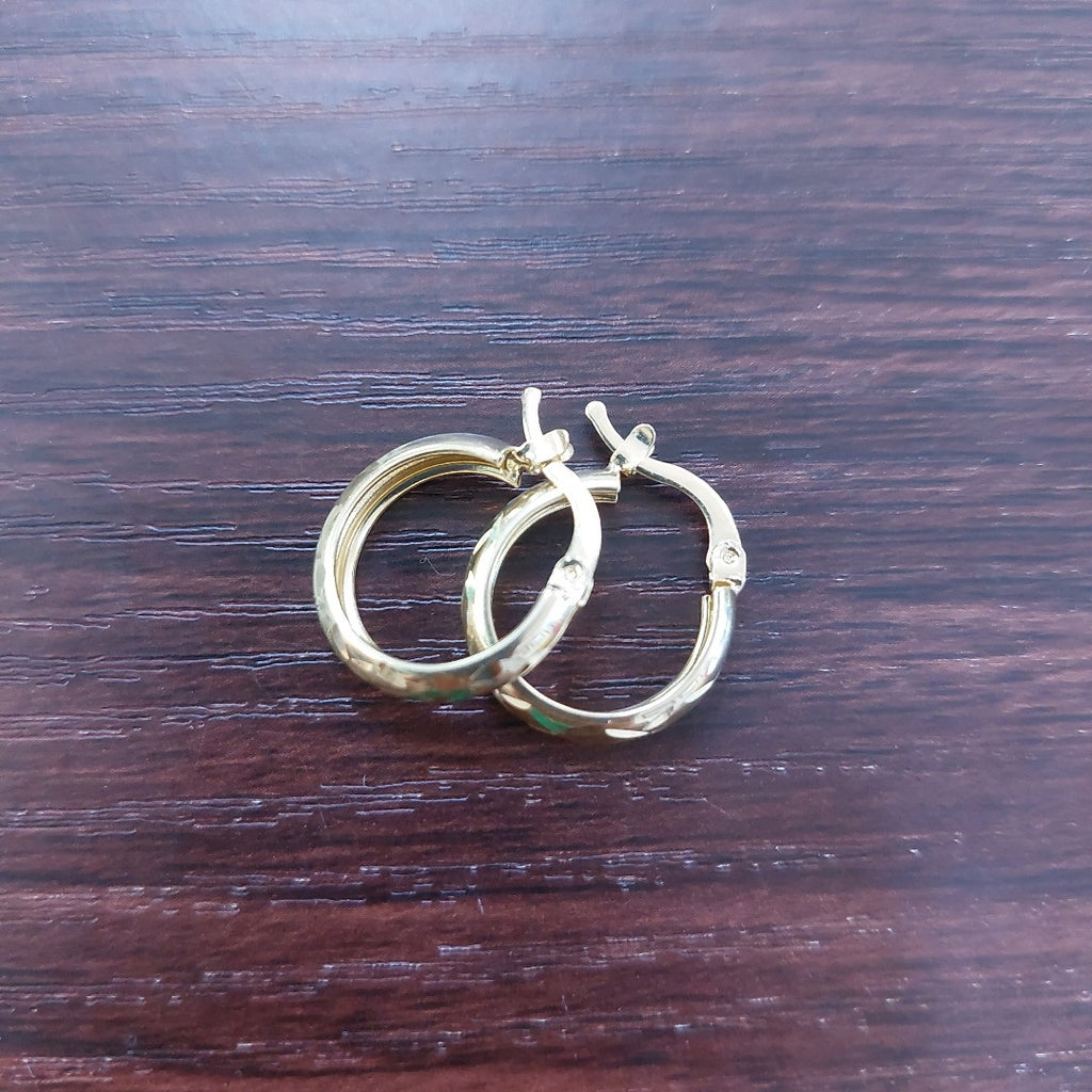 ARETES ARRACADAS FACETADAS 14K 2.2 GR 02107F0 (NUEVO)