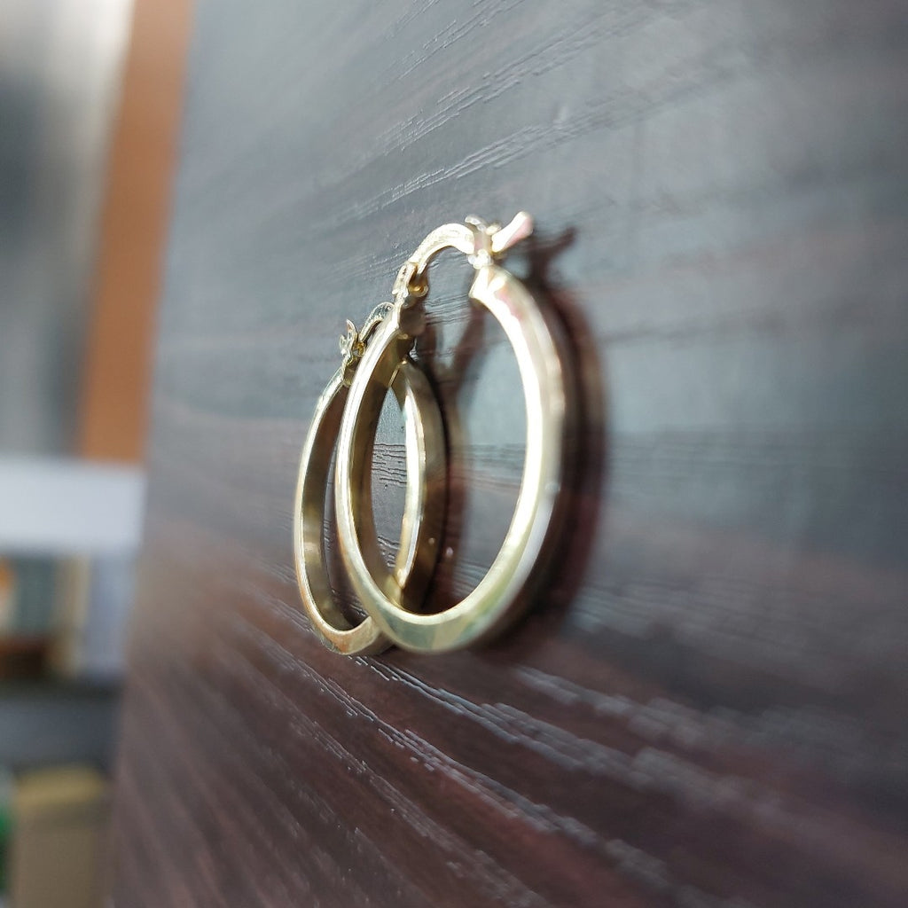 ARETES ARRACADAS LISAS 14K 1.6 GR ECT2 V (NUEVO)