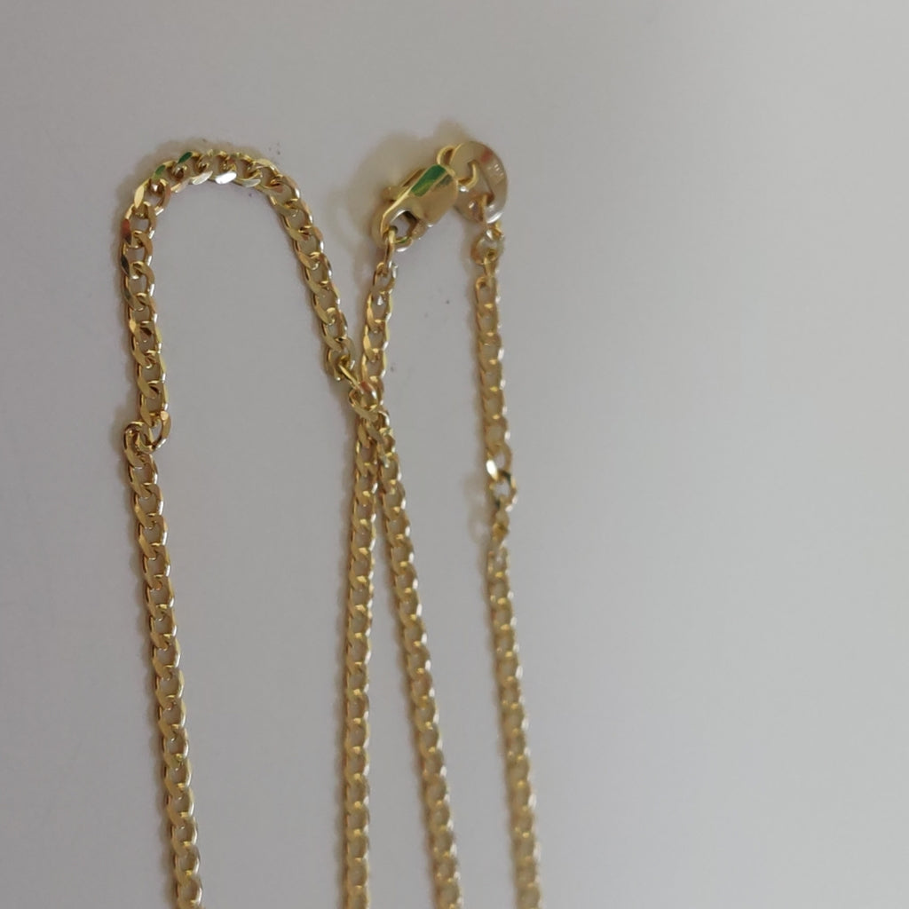 CADENA TEJIDO BARBADA 14K 55CM 4GR BP050 (NUEVO)
