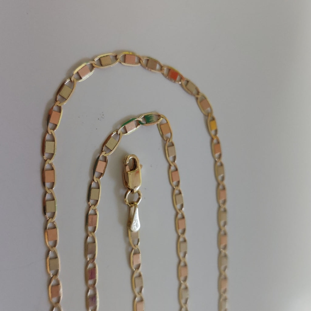 CADENA TEJIDO GUCHI ESPEJO COMBINADO 10K 60CM 4.7GR GUCHIESPEJO050 (NUEVO)