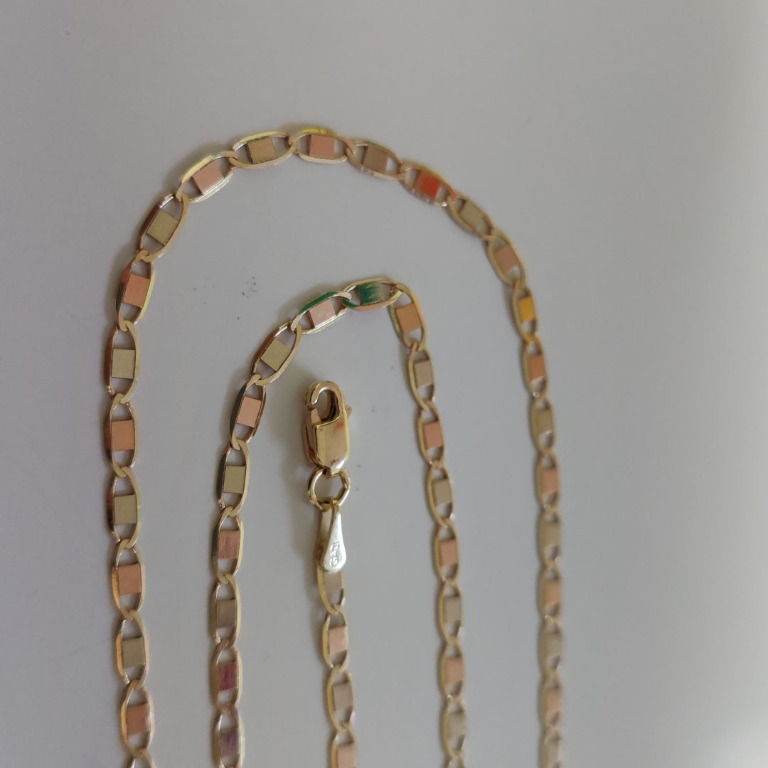 CADENA TEJIDO GUCHI ESPEJO COMBINADO 10K 60CM 4.7GR GUCHIESPEJO050 (NUEVO)